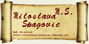 Miloslava Špagović vizit kartica